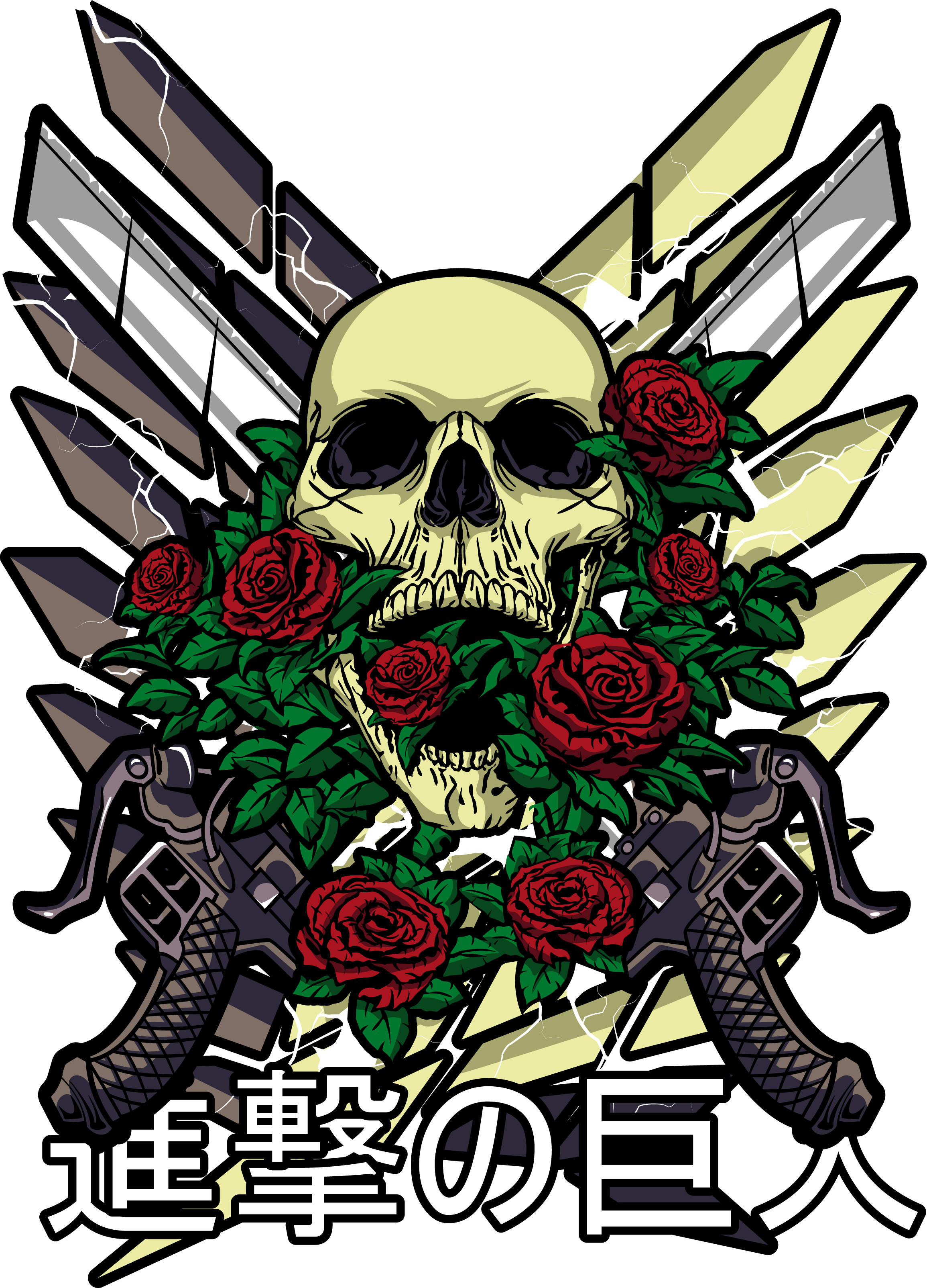 Titan Skull Roses