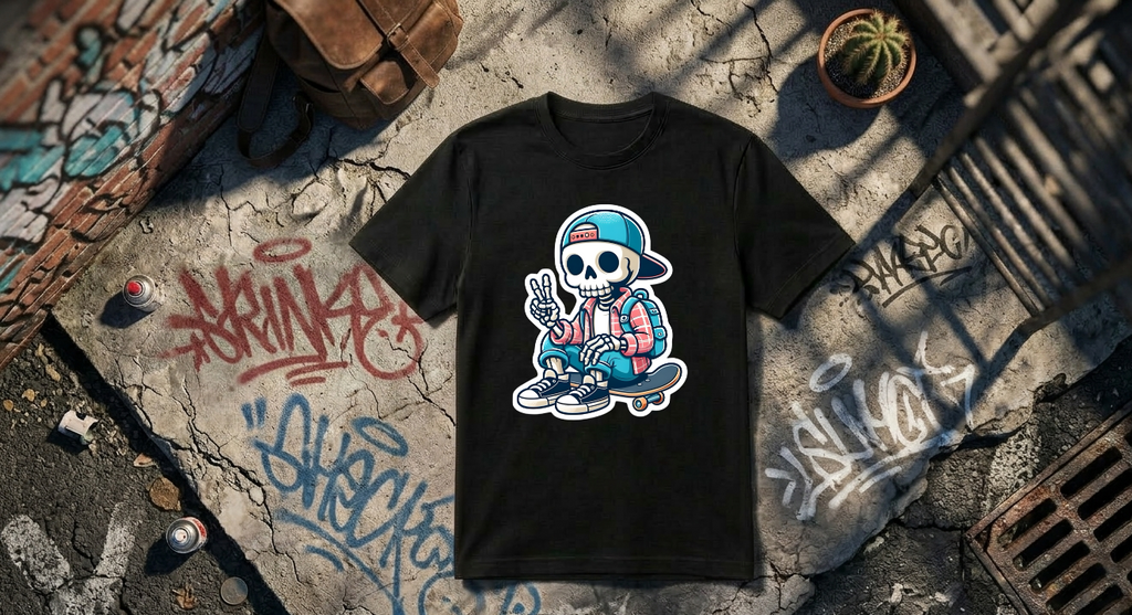 Skull Sitting On Board