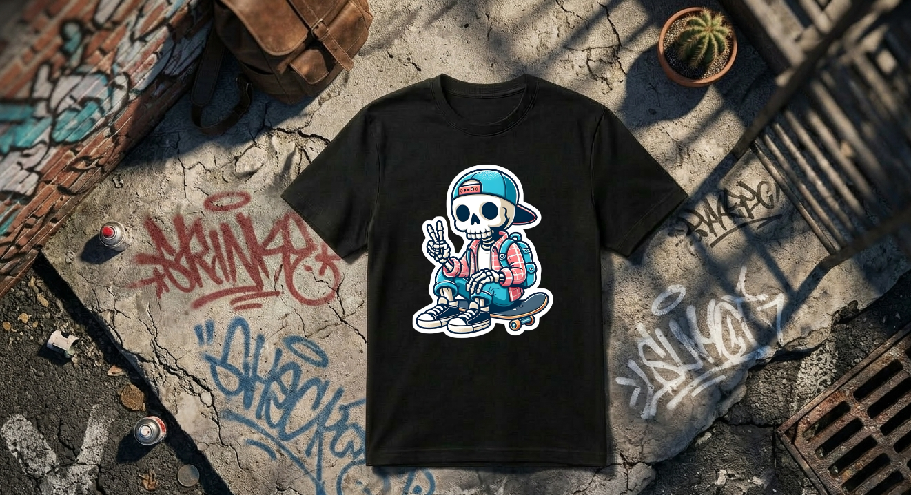 Skull Sitting On Board