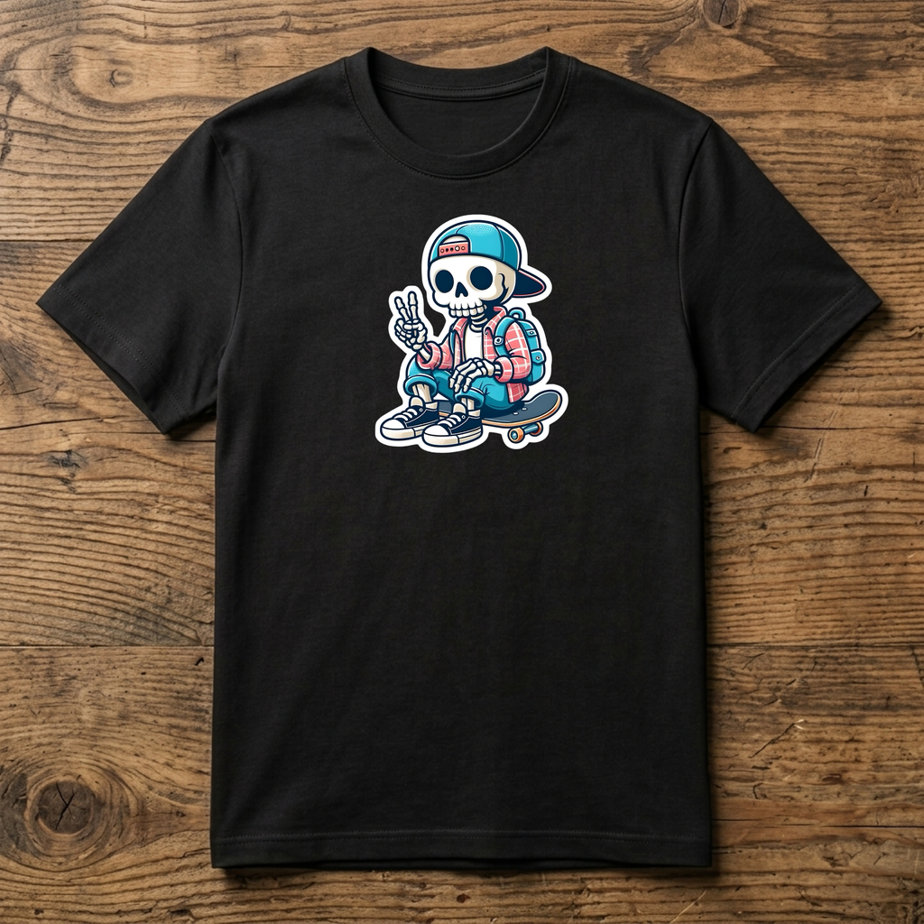 Skull Sitting On Board