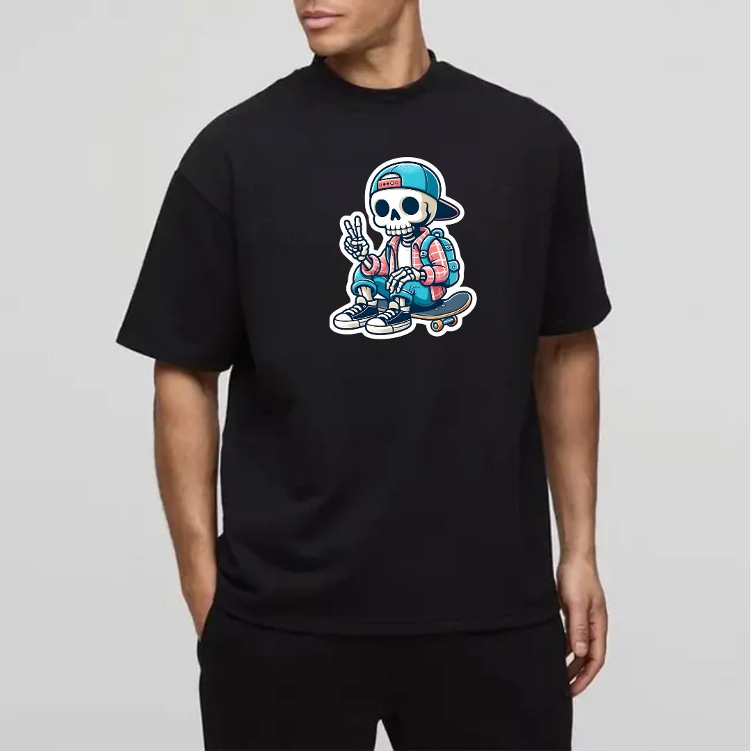 Skull Sitting On Board